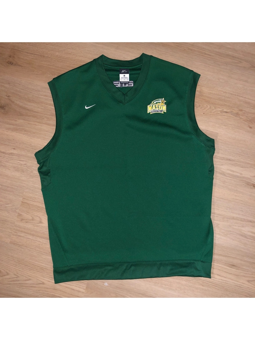 NIKE ELITE GEORGE MASON UNIVERSITY PATRIOTS GREEN BASKETBALL JERSEY MENS SIZE XL